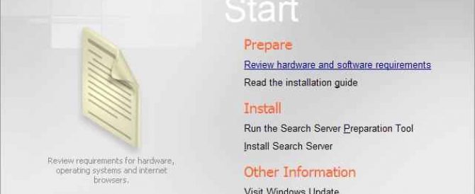 Instalación y configuración de Microsoft Search Server 2008 Express