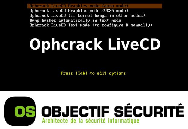 ophcrack livecd