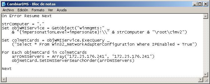Migrate DNS Script Change