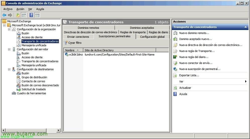 Installazione di un Exchange nella DMZ 2010 con la funzione di trasporto perimetrale