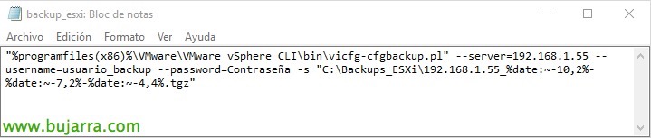 Programando copias de seguridad de la configuración de ESXi 6.x