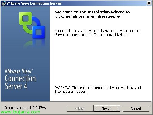 Instalación y configuración de VMware View Connection Server Security Server 4