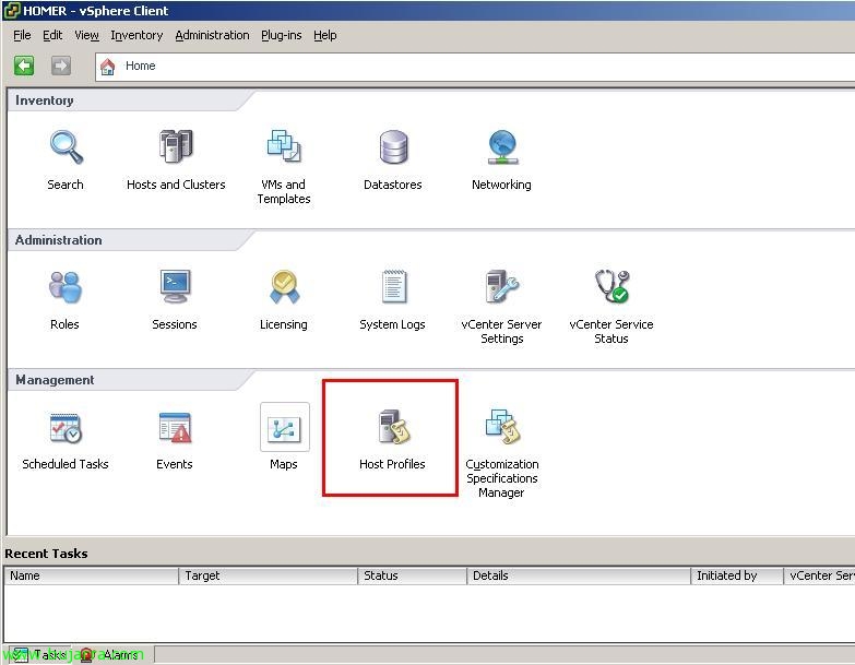 Utilizzo del profilo host in VMware vSphere