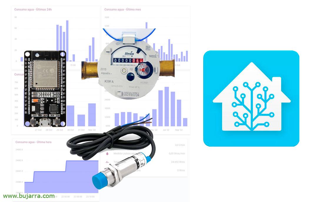 Ablesen des Hauswasserzählers mit ESPHome und Home Assistant