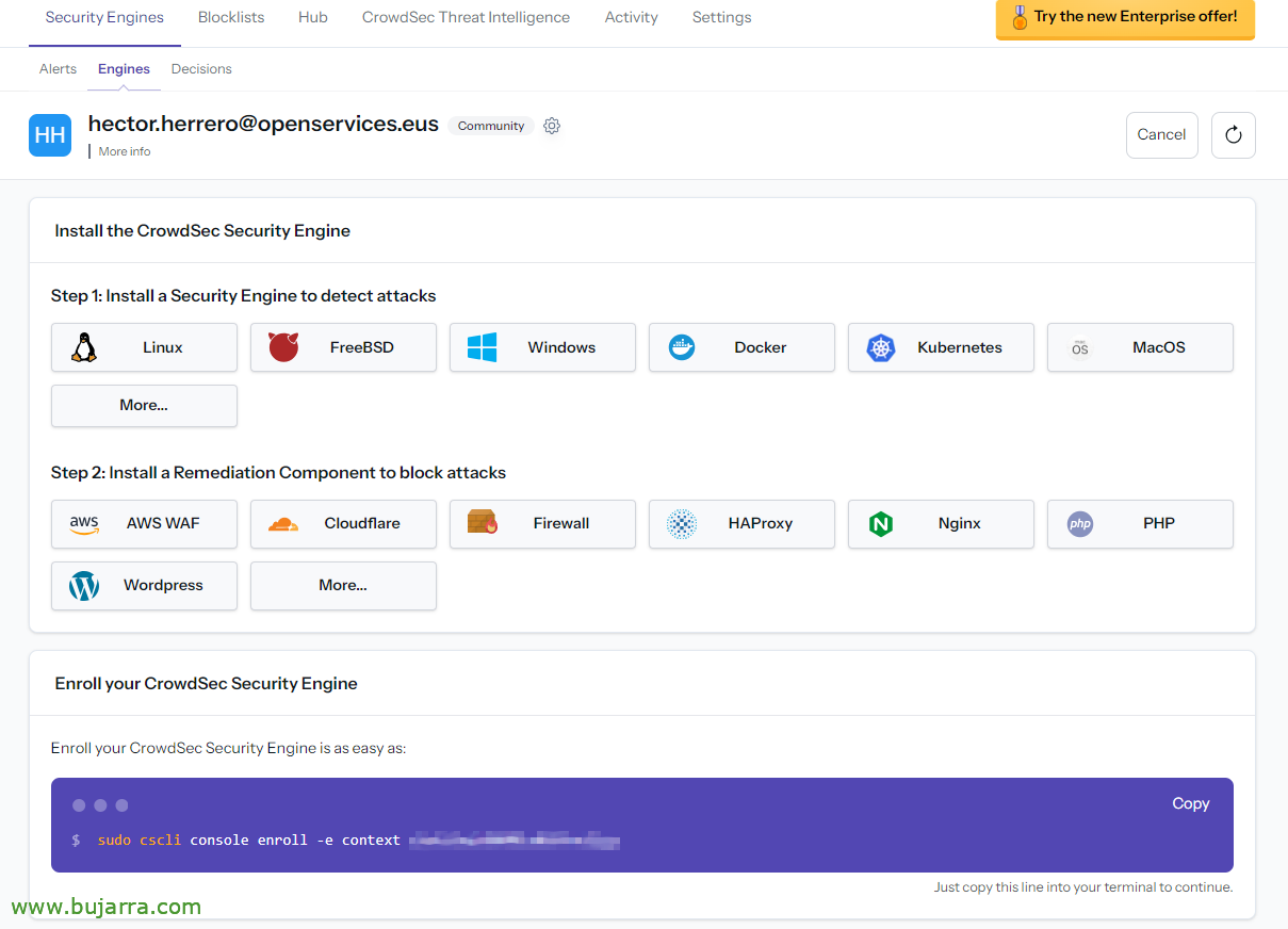 Deploying Crowdsec on a Windows machine | Blog Bujarra.com